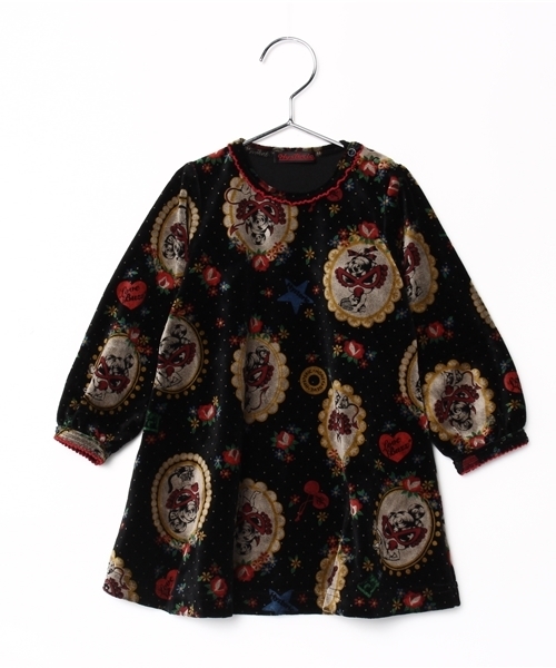 HYSTERIC MINI（ヒステリックミニ）の「Once upon a time RETROS STORY 総柄 ワンピース&ブルマ SET（ワンピース・キッズ・ブラック系その他/グリーン系その他/パープル系その他・LARGE/MEDIUM）」の11枚目の写真