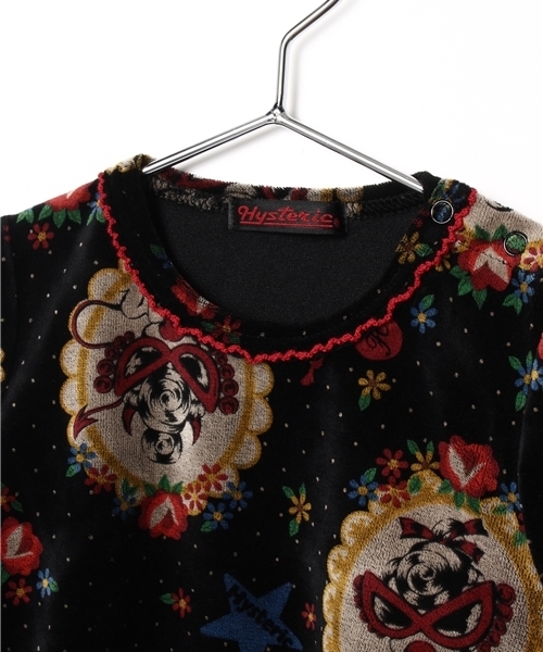 HYSTERIC MINI（ヒステリックミニ）の「Once upon a time RETROS STORY 総柄 ワンピース&ブルマ SET（ワンピース・キッズ・ブラック系その他/グリーン系その他/パープル系その他・LARGE/MEDIUM）」の9枚目の写真