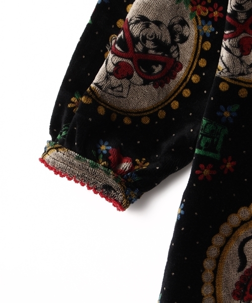 HYSTERIC MINI（ヒステリックミニ）の「Once upon a time RETROS STORY 総柄 ワンピース&ブルマ SET（ワンピース・キッズ・ブラック系その他/グリーン系その他/パープル系その他・LARGE/MEDIUM）」の8枚目の写真