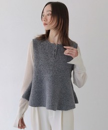CLEIO | 【CLEIO】前後2WAYネップ混リブニットビスチェ(ニット/セーター)