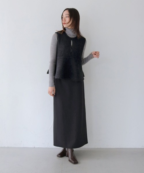 CLEIO（クレイオ）の「【CLEIO】前後2WAYネップ混リブニットビスチェ（ニット/セーター・レディース・グレー/アイボリー/ブラック・FREE）」の18枚目の写真