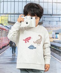 kladskap | 恐竜アップリケサイドポケットトレーナー(スウェット)