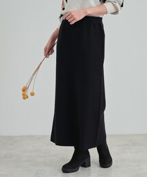 DRESKIP | 【洗える/セットアップ可】 もちもちチェック柄ニットナロースカート(スカート)