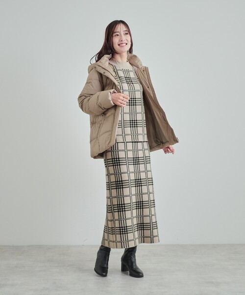 DRESKIP（ドレスキップ）の「◆【高レビュー/洗える/セットアップ可】 着る度うっとり もちもちチェック柄ニットナロースカート（スカート・レディース・ブラック系1/ベージュ系その他2/ブラック・02/04/03）」の15枚目の写真