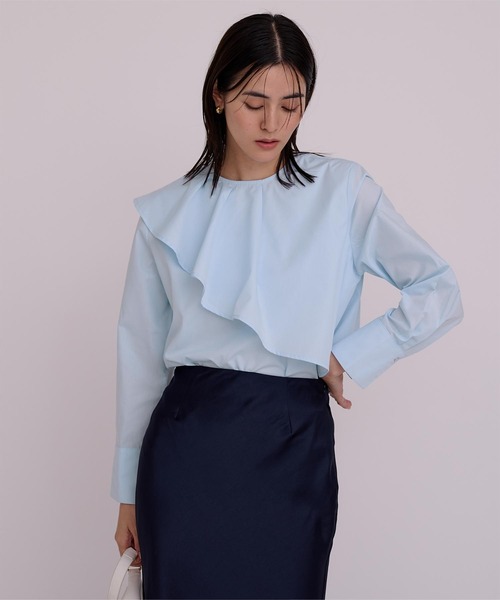 アシンメトリーデザインブラウス fzw-lady461-1.jpg