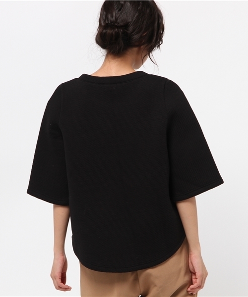 OUTLET（アウトレット）の「【Sheta】ボンディングトップ（Tシャツ/カットソー・レディース・ネイビー/ブラック・FREE）」の5枚目の写真