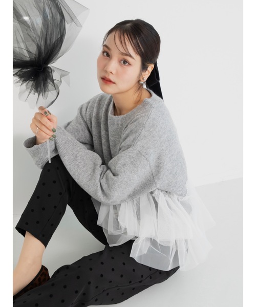 JUMELLE（ジュメロ）の「ballet lady knit（ニット/セーター・レディース・アイボリー/グレー・MEDIUM）」の3枚目の写真
