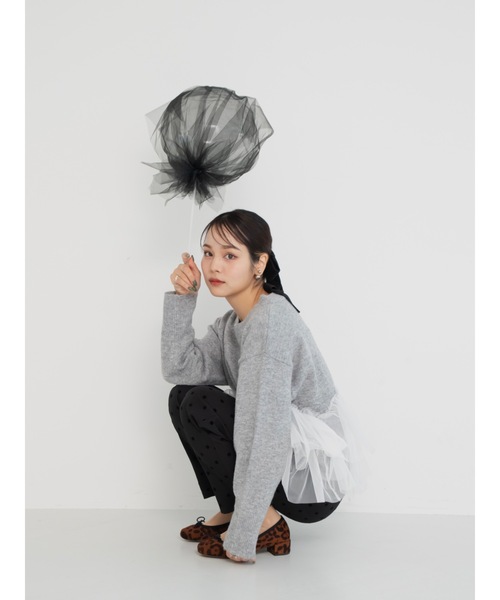 JUMELLE（ジュメロ）の「ballet lady knit（ニット/セーター・レディース・アイボリー/グレー・MEDIUM）」の5枚目の写真