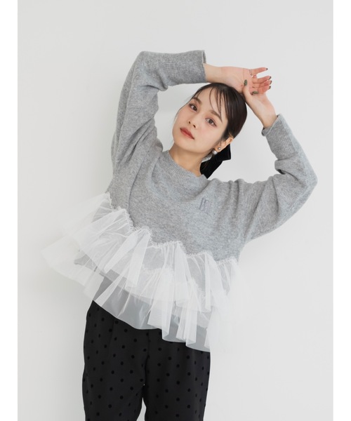 JUMELLE（ジュメロ）の「ballet lady knit（ニット/セーター・レディース・アイボリー/グレー・MEDIUM）」の9枚目の写真