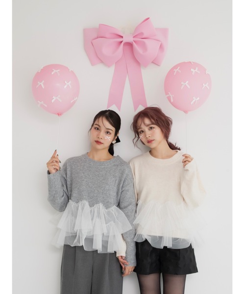 JUMELLE（ジュメロ）の「ballet lady knit（ニット/セーター・レディース・アイボリー/グレー・MEDIUM）」の18枚目の写真