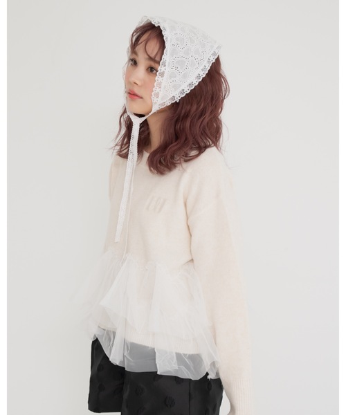 JUMELLE（ジュメロ）の「ballet lady knit（ニット/セーター・レディース・アイボリー/グレー・MEDIUM）」の21枚目の写真