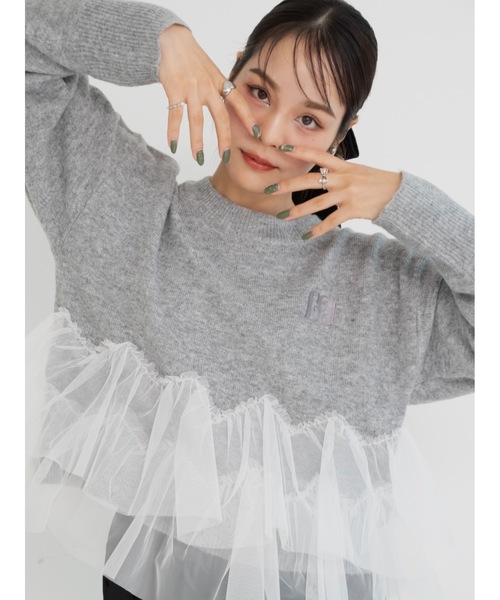 JUMELLE（ジュメロ）の「ballet lady knit（ニット/セーター・レディース・アイボリー/グレー・MEDIUM）」の6枚目の写真