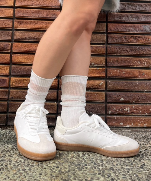 poiregnee（ポワニェ）の「［select］ラメ リブソックス（ソックス/靴下・レディース・ブラック/ホワイト・FREE）」の2枚目の写真