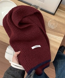 VitaFelice（ヴィータフェリーチェ）の「切り替えデザインシンプルバイカラーリブマフラー（マフラー・レディース）」