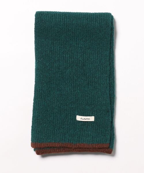 VitaFelice（ヴィータフェリーチェ）の「切り替えデザインシンプルバイカラーリブマフラー（マフラー・レディース・ブラック/ダークブラウン/グレー/レッド/イエロー/グリーン/オートミール・FREE）」の11枚目の写真