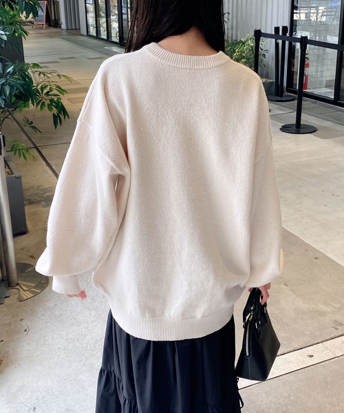 INGNI(イング)の「3段ロゴチュニックニット(ニット/セーター・レディース・ワイン系2/ライトグレー系2/ブルーグレー/ホワイト×ブラック・M)」の8枚目の写真