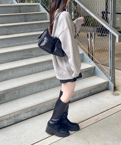 INGNI(イング)の「3段ロゴチュニックニット(ニット/セーター・レディース・ワイン系2/ライトグレー系2/ブルーグレー/ホワイト×ブラック・M)」の20枚目の写真