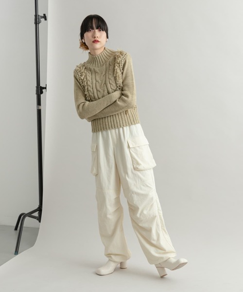 KBF（ケイビーエフ）の「ポケットディティールスノーパンツ（その他パンツ・レディース・アイボリー/ブラック・ONE）」の8枚目の写真