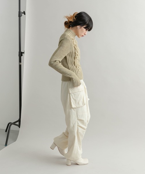 KBF（ケイビーエフ）の「ポケットディティールスノーパンツ（その他パンツ・レディース・アイボリー/ブラック・ONE）」の9枚目の写真