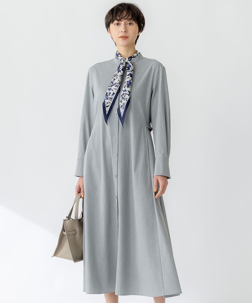 【23区】ニジュウサンク ワンピース ロング シャツワンピース半袖 38 23区】ニジュウサンク ワンピース ロング シャツワンピース半袖