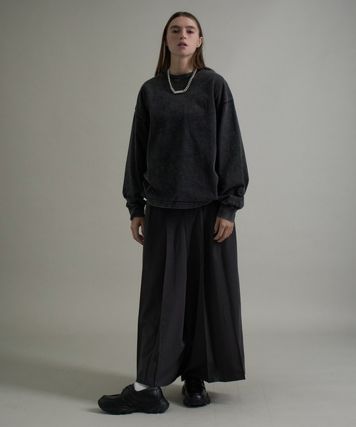 ＊新品未開封＊スノー プルオーバー ロンT & ロングパンツ 上下セット ELLUV/エルヴ】ヴィンテージスノー加工 オーバーロンT（Tシャツ