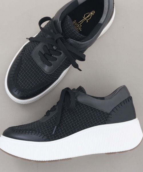 あしながおじさん（アシナガオジサン）の「厚底ステッチスニーカー　1310261（スニーカー・レディース・ライトベージュ/ゴールド/ブラック・23.5cm/23cm/24.5cm/24cm/22.5cm）」の10枚目の写真