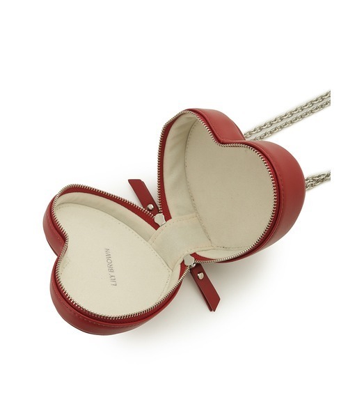 LILY BROWN（リリーブラウン）の「【LILY BROWN Lingerie】マルチハートポーチ（ポーチ・レディース・レッド/クリーム・FREE）」の3枚目の写真