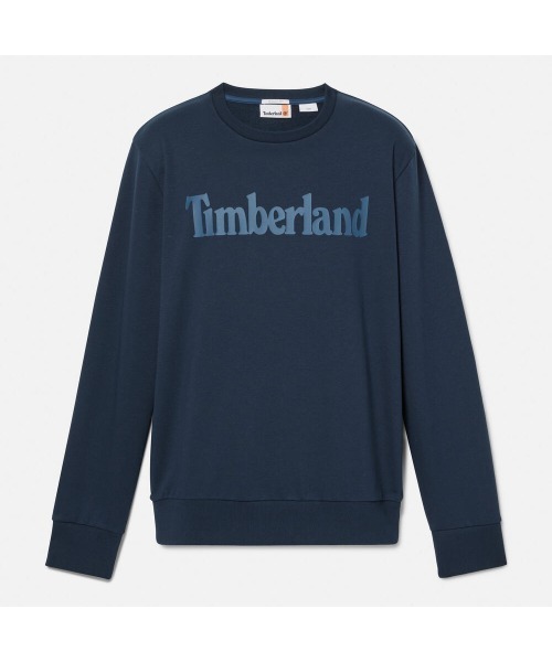 Timberland（ティンバーランド）の「メンズ ワードマーク ロゴ ループバック クルーネック スウェットシャツ（スウェット・メンズ・ダークブルー・X-LARGE/SMALL/MEDIUM/LARGE/XX-LARGE）」の4枚目の写真