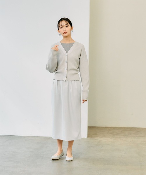 GLOBAL WORK(グローバルワーク)の「スッキレイショートVネックカーディガン長袖/253314(カーディガン/ボレロ・レディース・ネイビー/マスタード/ブルー系3/グレー系1・LARGE/MEDIUM)」の6枚目の写真