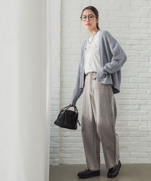 GLOBAL WORK(グローバルワーク)の「スッキレイショートVネックカーディガン長袖/253314(カーディガン/ボレロ・レディース・ネイビー/マスタード/ブルー系3/グレー系1・LARGE/MEDIUM)」の17枚目の写真