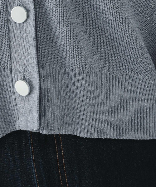 セール】スッキレイショートVネックカーディガン長袖/253314