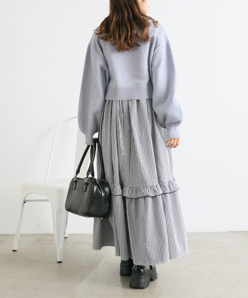 w closet（ダブルクローゼット）の「DOGショートニット（ニット/セーター・レディース・ブルー/ネイビー/アイボリー・FREE）」の21枚目の写真