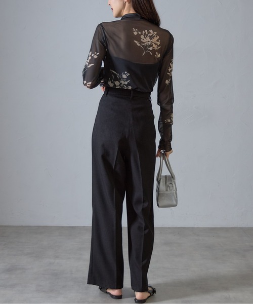 &. NOSTALGIA（アンドドットノスタルジア）の「【ZOZO限定】ハイウエストカラータックスラックス（スラックス・レディース・ライトベージュ/ライトグレー/ブラック・マルチサイズ）」の11枚目の写真