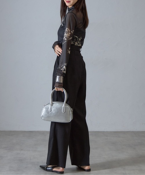 &. NOSTALGIA（アンドドットノスタルジア）の「【ZOZO限定】ハイウエストカラータックスラックス（スラックス・レディース・ライトベージュ/ライトグレー/ブラック・マルチサイズ）」の12枚目の写真