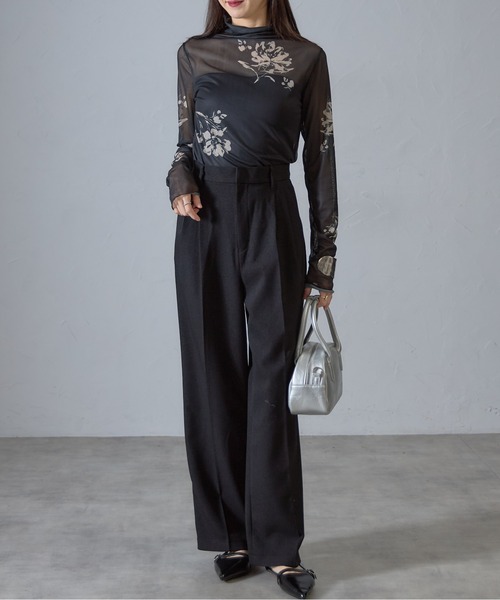 &. NOSTALGIA（アンドドットノスタルジア）の「【ZOZO限定】ハイウエストカラータックスラックス（スラックス・レディース・ライトベージュ/ライトグレー/ブラック・マルチサイズ）」の14枚目の写真