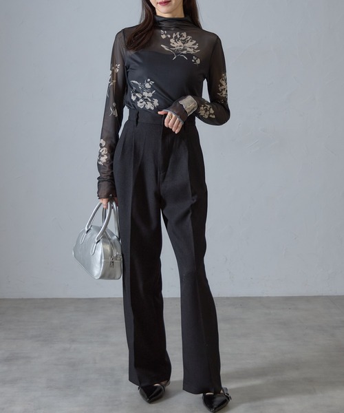 &. NOSTALGIA（アンドドットノスタルジア）の「【ZOZO限定】ハイウエストカラータックスラックス（スラックス・レディース・ライトベージュ/ライトグレー/ブラック・マルチサイズ）」の16枚目の写真