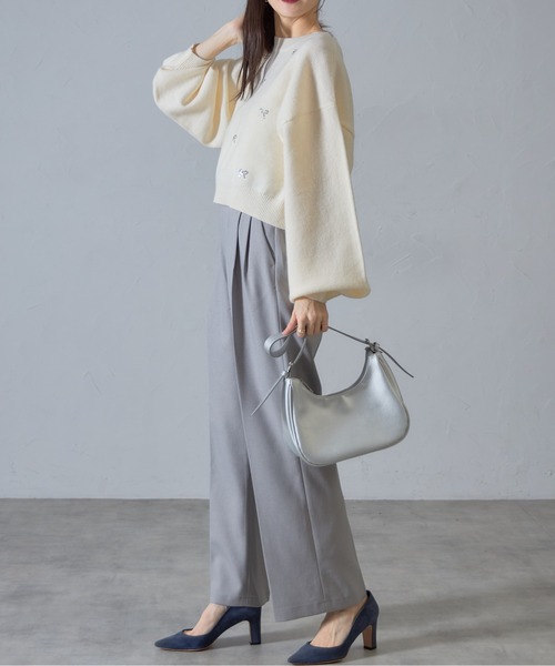 &. NOSTALGIA（アンドドットノスタルジア）の「【ZOZO限定】ハイウエストカラータックスラックス（スラックス・レディース・ライトベージュ/ライトグレー/ブラック・マルチサイズ）」の20枚目の写真