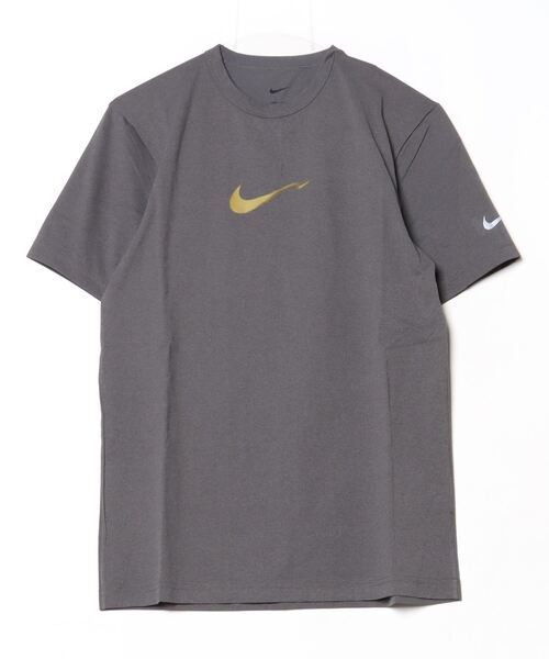 NIKE（ナイキ）の「ナイキ NIKE ナイキ DF UV HYVERSE S/S トップ OPP2（Tシャツ/カットソー・メンズ・ダークグレー/イエロー/ホワイト・M/L/LL/3L/S）」の2枚目の写真