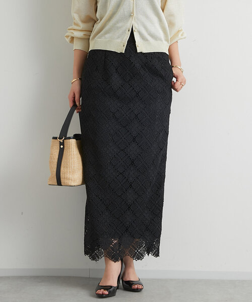新品　un dix cors ホワイトレーススカート un dix cors スカート レーススカート : ZOZOTOWN Yahoo!店
