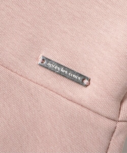 apres les cours（アプレレクール）の「【ジュニア対応】袖リボンペプラムジャケット（ノーカラージャケット・キッズ・ピンク/グレー・80/90/100/110/120/130/140）」の5枚目の写真