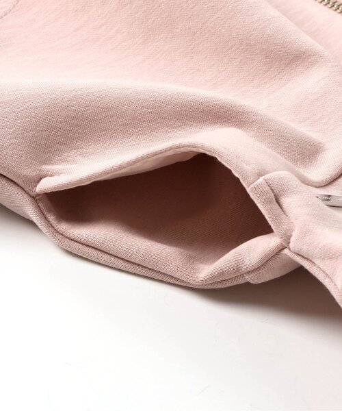 apres les cours（アプレレクール）の「【ジュニア対応】袖リボンペプラムジャケット（ノーカラージャケット・キッズ・ピンク/グレー・80/90/100/110/120/130/140）」の6枚目の写真