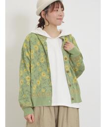Samansa Mos2 | 花柄ジャカードカーディガン(カーディガン/ボレロ)