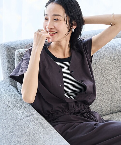 coen(コーエン)の「アソートリブタンクトップ(Tシャツ/カットソー・レディース・ナチュラル/ダークブラウン/その他2/その他1/ダークグレー/オフホワイト・L/M)」の10枚目の写真