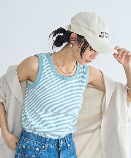 coen(コーエン)の「アソートリブタンクトップ(Tシャツ/カットソー・レディース・ナチュラル/ダークブラウン/その他2/その他1/ダークグレー/オフホワイト・L/M)」の13枚目の写真