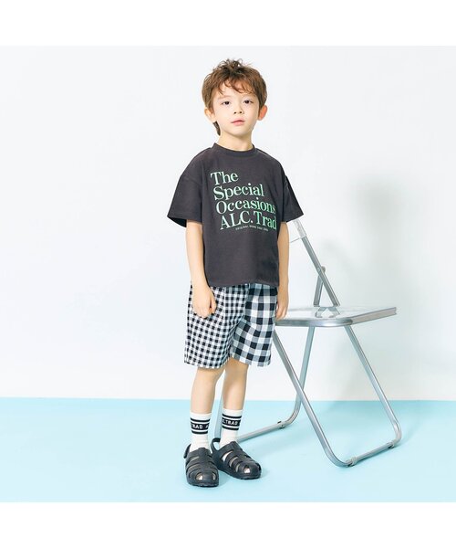 apres les cours（アプレレクール）の「ALCロゴTシャツ（Tシャツ/カットソー・キッズ・サックスブルー/オフホワイト/ブラック/ピンク・120/110/100/90/80/130）」の16枚目の写真