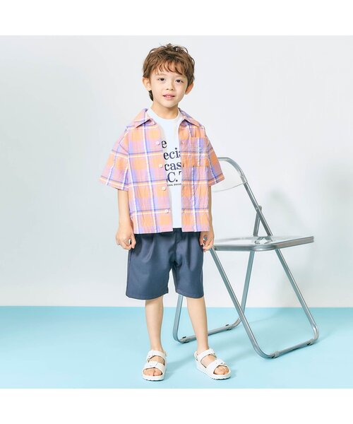 apres les cours（アプレレクール）の「ALCロゴTシャツ（Tシャツ/カットソー・キッズ・サックスブルー/オフホワイト/ブラック/ピンク・120/110/100/90/80/130）」の20枚目の写真