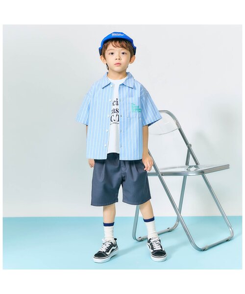 apres les cours（アプレレクール）の「ALCロゴTシャツ（Tシャツ/カットソー・キッズ・サックスブルー/オフホワイト/ブラック/ピンク・120/110/100/90/80/130）」の21枚目の写真