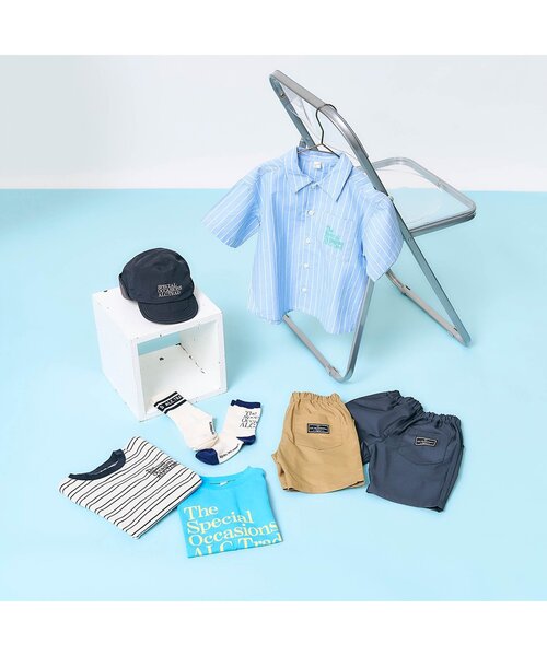 apres les cours（アプレレクール）の「ALCロゴTシャツ（Tシャツ/カットソー・キッズ・サックスブルー/オフホワイト/ブラック/ピンク・120/110/100/90/80/130）」の7枚目の写真