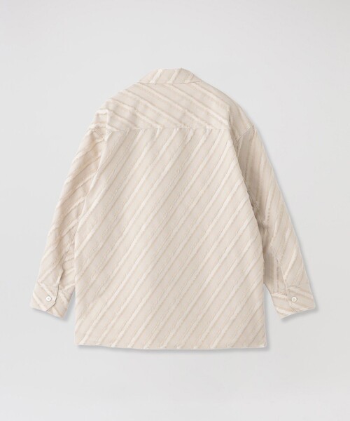 LOVELESS(ラブレス)の「ダイアゴナルカットジャガードオーバーシャツ(シャツ/ブラウス・メンズ・オフホワイト/ブラック・L/M/S)」の7枚目の写真