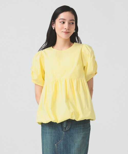 Ray BEAMS（レイビームス）の「ギャザースリーブ バルーン ブラウス［洗える］（シャツ/ブラウス・レディース・ブラック/クリーム/ホワイト・ONE SIZE）」の3枚目の写真